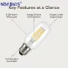 NEWDAYS brand cross-border new T45 transparent filament lamp, E27 commonly used screw-type retro American energy-saving bulb, energy-saving high-brightness, ultra-long battery life, limited-time discount bulb Application Scenario